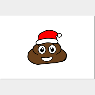 christmas poo emoji Posters and Art